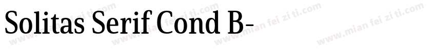 Solitas Serif Cond B字体转换